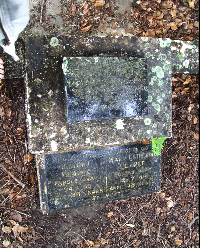 Photo of headstones/Mary Elizabeth Clarke d 1946 hdstn Mackay cem Qld